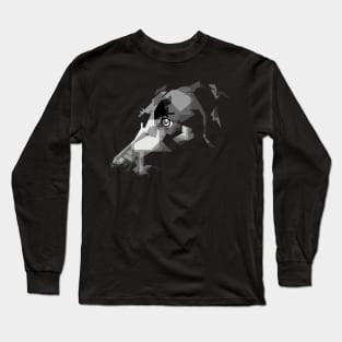 dog grayscale WPAP Long Sleeve T-Shirt